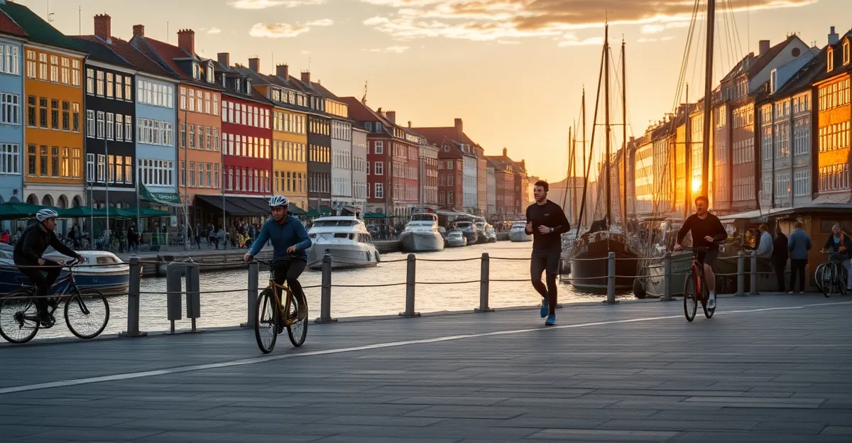 HYROX atlet træner i København med havnen i baggrunden