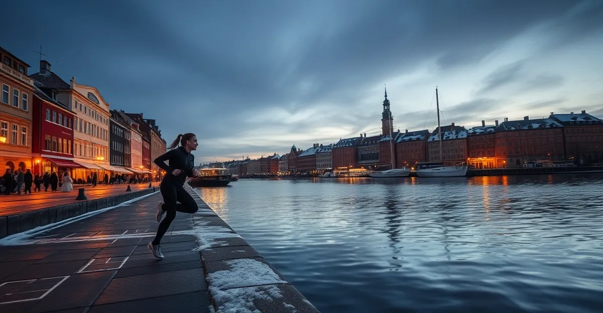 HYROX atlet tränar i Stockholm med vattenvy